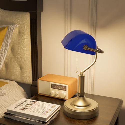 HOMCOM Banker's Table Lamp w/ Antique Bronze Tone Base by HOMCOM