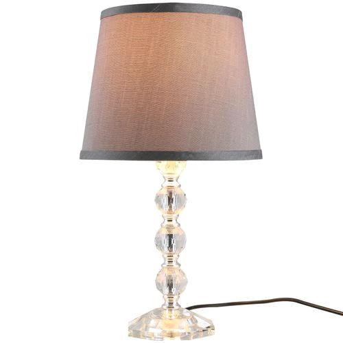HOMCOM Crystallite Table Lamp w/ Fabric Lampshade Switch Beautiful Glass Elegant - Lamp