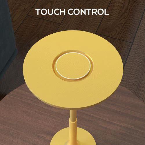 HOMCOM LED Cordless Table Lamp with Battery Operated for Bedroom, Gold Tone by HOMCOM