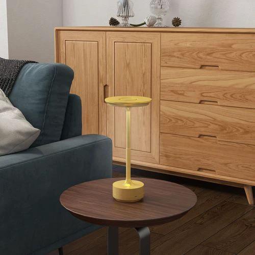 HOMCOM LED Cordless Table Lamp with Battery Operated for Bedroom, Gold Tone by HOMCOM