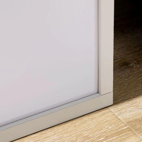 HOMCOM Shelf Floor Lamp with Dual Light, for Living Room, Bedroom, White by HOMCOM
