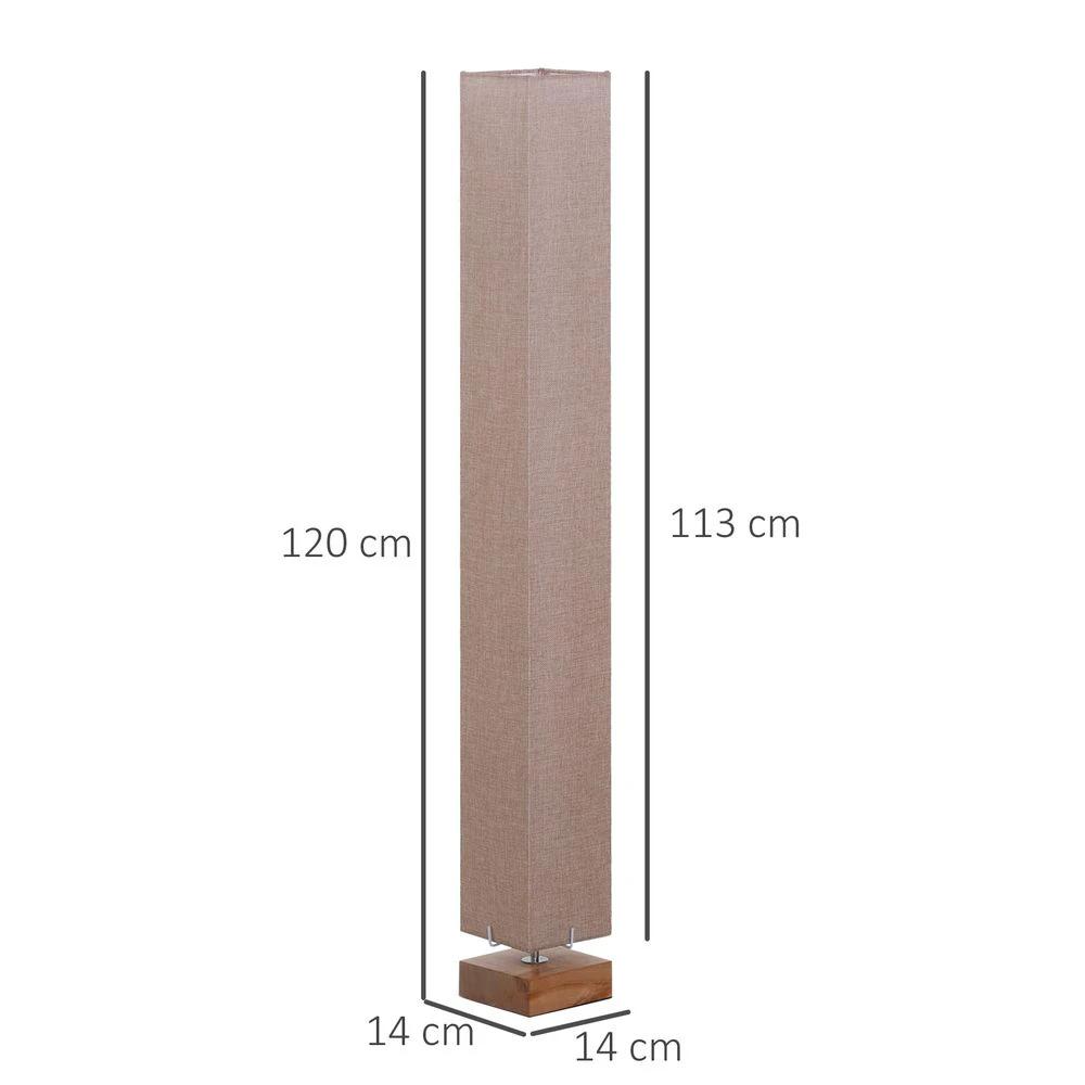 Linen Shade Tall Floor Lamp Beige by HOMCOM