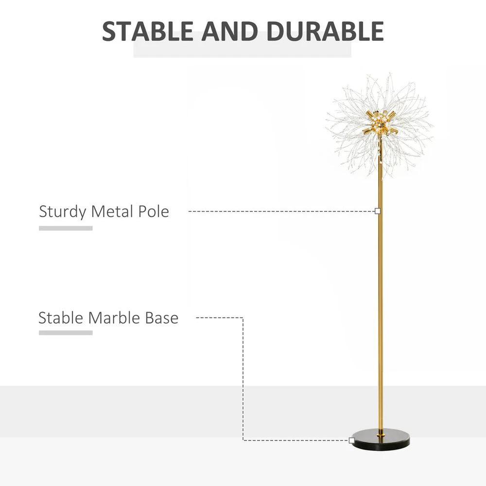 Modern Floor Lamp with Dandelion-like Lampshade for Bedroom by HOMCOM