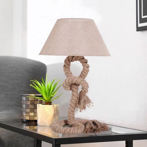 HOMCOM Table Lamp Indispensable Nautical Twisted Rope E27 Base Bedside Light - Lamp