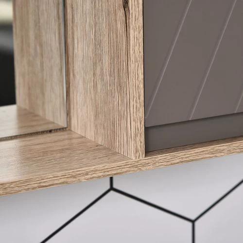 HOMCOM 49x57cm Wall Mounting Bathroom Cabinet & Mirror Shelf Door Home Storage - Mirror