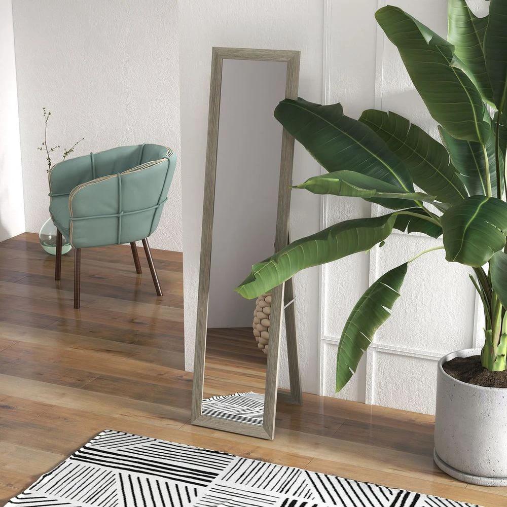 HOMCOM Full Length Mirror, Farmhouse Wall Mirror, Hanging & Freestanding - Mirror