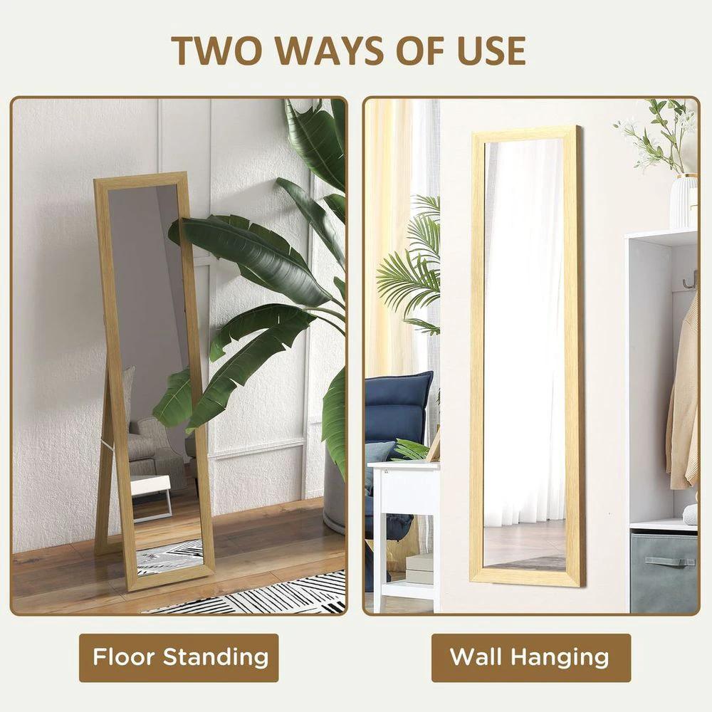 HOMCOM HOMCOM Full Length Mirror, Farmhouse Wall Mirror, Hanging & Freestanding - Mirror