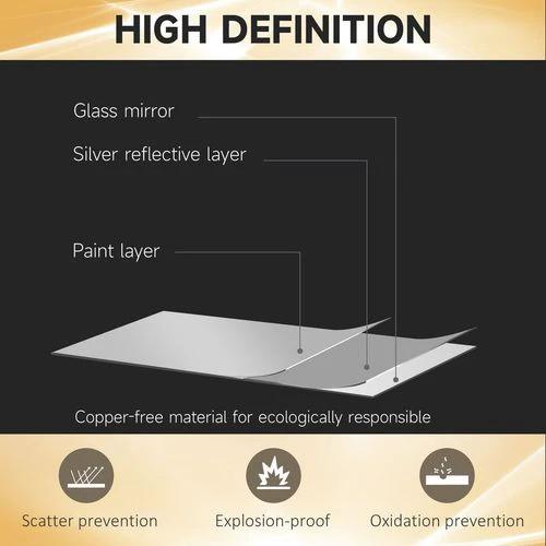 HOMCOM Full Length Wall Mirror with Dimming LED Lights, Smart Touch, 120 x 40cm by HOMCOM