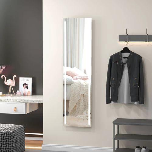 HOMCOM LED Lighted Full Length Mirror Dimmable Full Size Body Mirror for Bedroom - Mirror