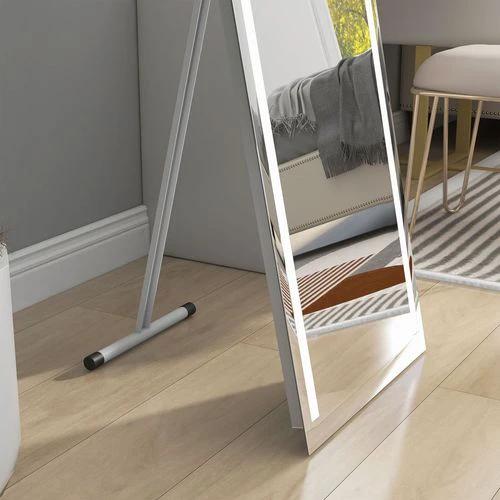 HOMCOM LED Lighted Full Length Mirror Dimmable Full Size Body Mirror for Bedroom - Mirror