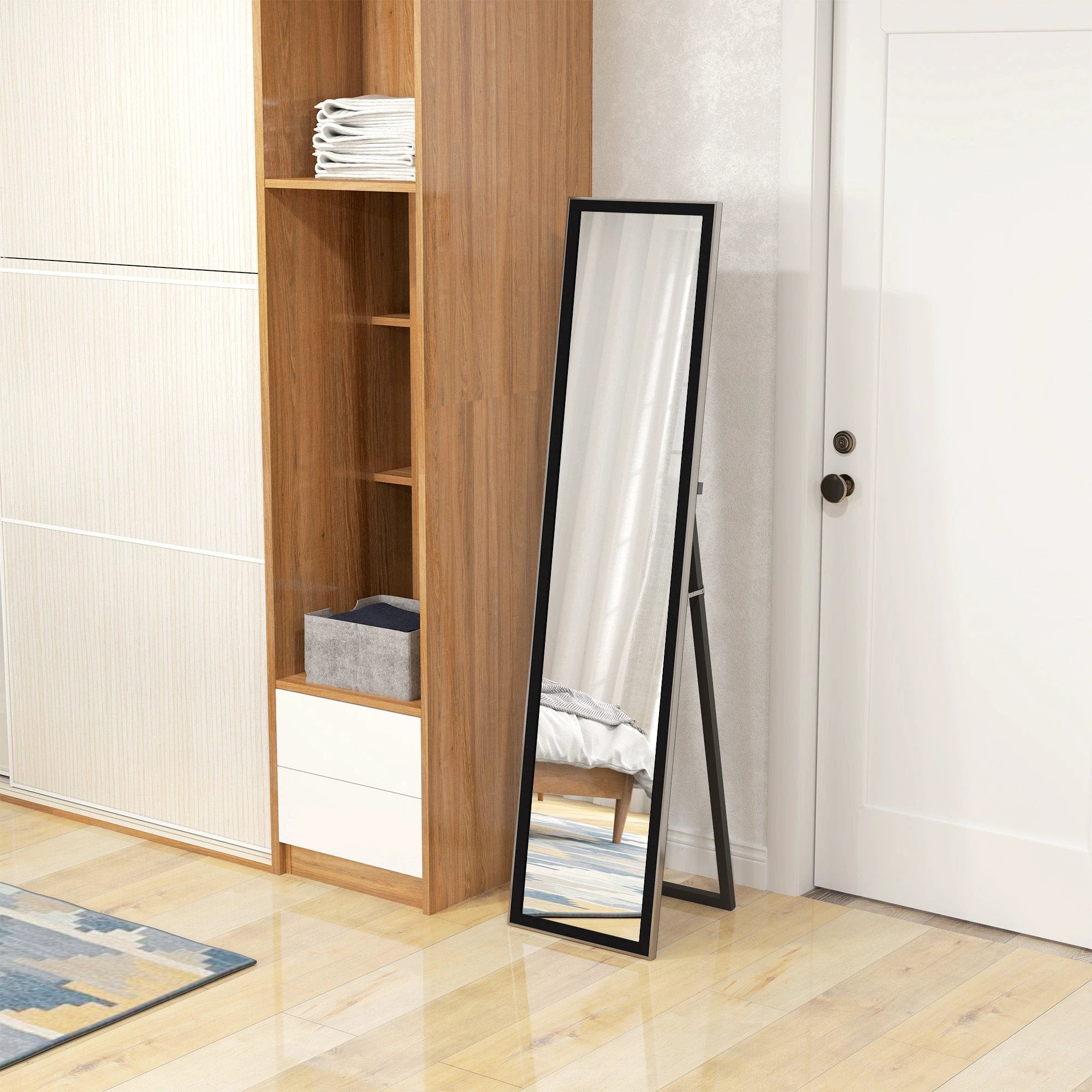 HOMCOM HOMCOM Floor Mirror Wall Mounted Leaning Standing Mirror 37 x 157cm - Mirror