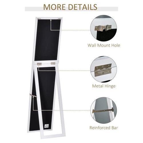 HOMCOM Full Length Mirror, Floor Standing or Wall-Mounted Long Mirror by HOMCOM