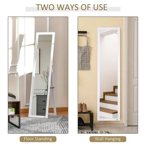 HOMCOM Full Length Mirror, Floor Standing or Wall-Mounted Long Mirror by HOMCOM