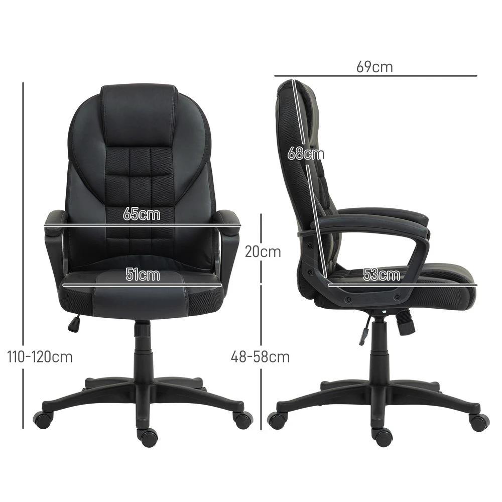 HOMCOM Executive Office Chair High Back Computer Chair with Armrests by HOMCOM