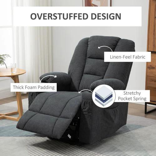 Riser and Recliner Chair w/ Remote, Lift Chair for the Elderly, Grey by HOMCOM