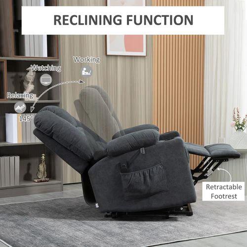 Riser and Recliner Chair w/ Remote, Lift Chair for the Elderly, Grey by HOMCOM