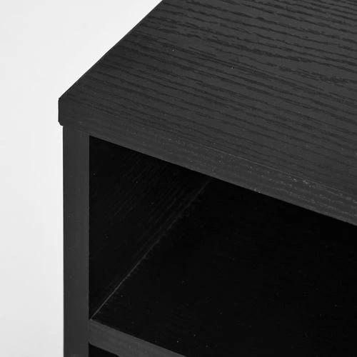 HOMCOM HOMCOM Desktop Printer Stand with 3 Open Compartments, Desk Organiser, Black - Office Storage