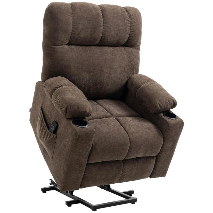 Heavy Duty Riser and Recliner Chair Lift Chair for the Elderly, Brown by HOMCOM
