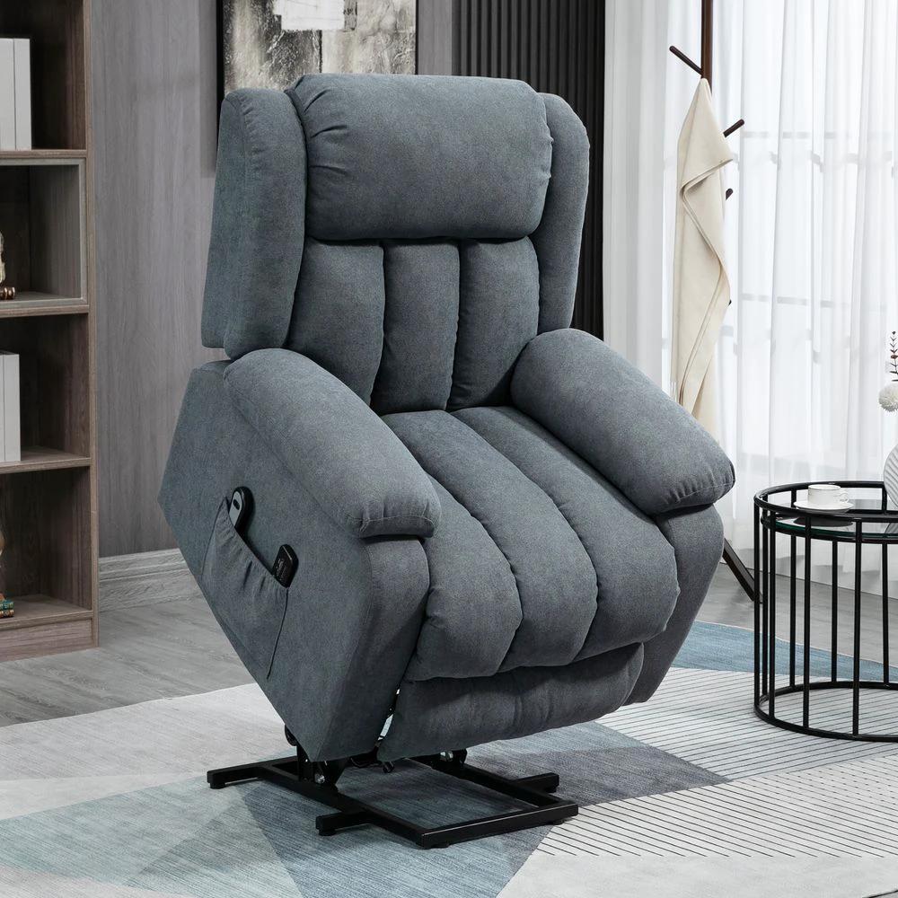Heavy Duty Riser and Recliner Chair Lift Chair for the Elderly Dark Grey by HOMCOM
