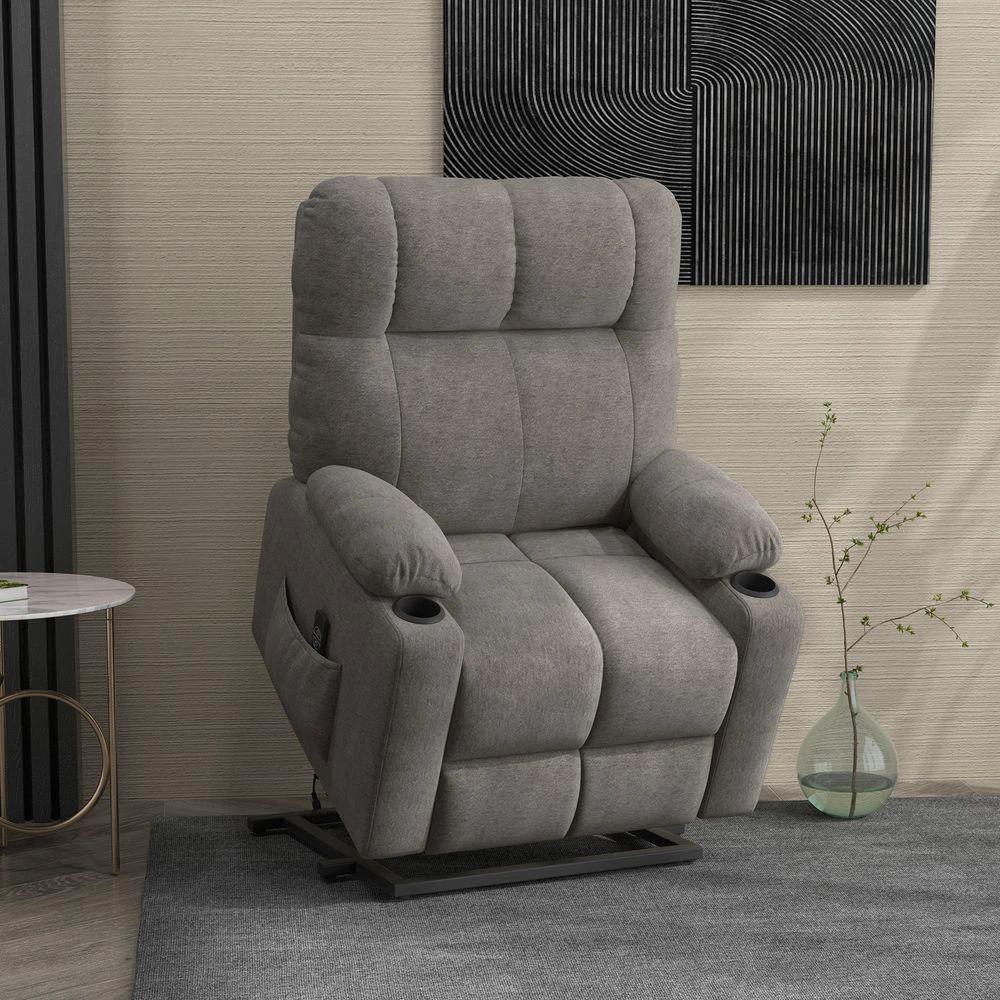 Heavy Duty Riser and Recliner Chair Lift Chair for the Elderly, Grey by HOMCOM