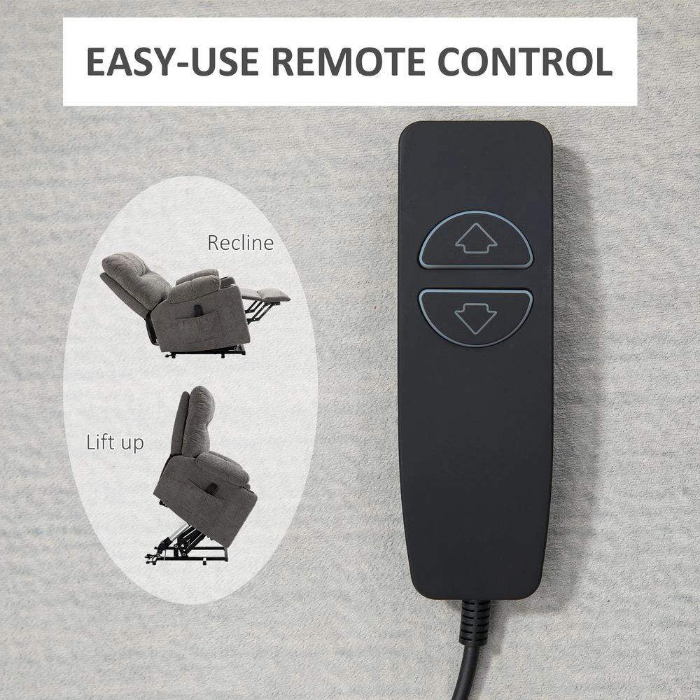 Heavy Duty Riser and Recliner Chair Lift Chair for the Elderly, Grey by HOMCOM