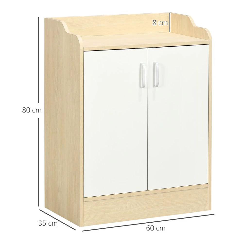 Shoe Cabinet 2 Door Shoe Storage Cabinet with 3 Shelves for 9 pairs of shoes - Shoe Storage from HOMCOM