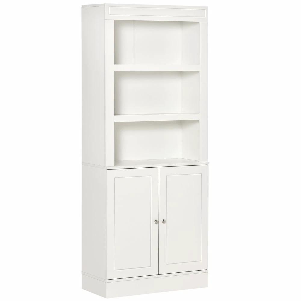 Kitchen Cupboard with 6-tier Shelving, Sideboard Double-door , White by HOMCOM