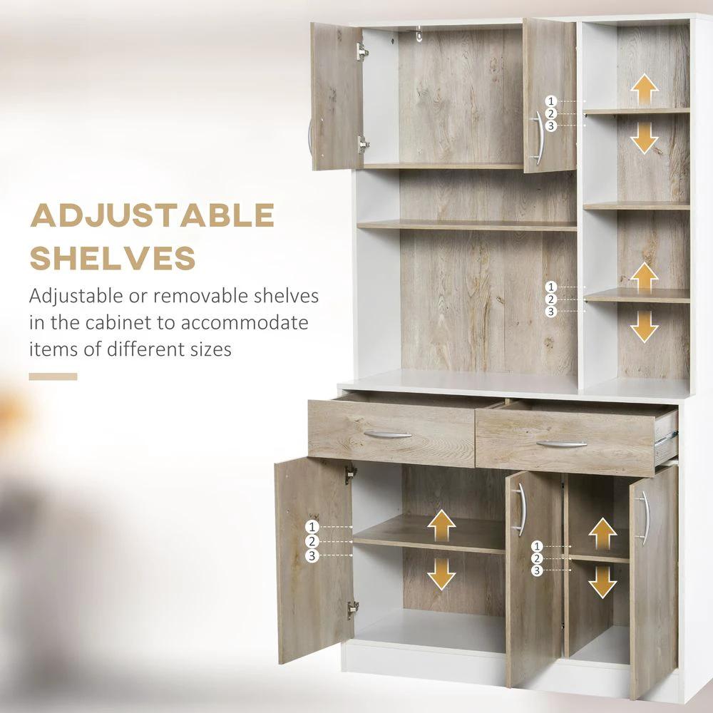 Kitchen Pantry Buffet Server Cabinet Sideboard, Bookcase Drawers 100x39x180cm by HOMCOM