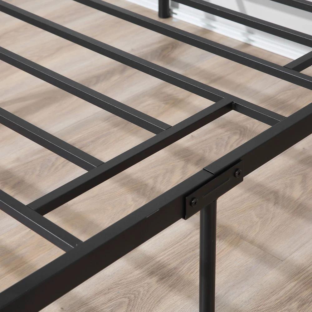 Single Metal Bed Frame Headboard and Footboard, Underbed Storage Space by HOMCOM