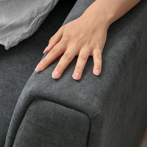 HOMCOM 3 Seater Sofa Bed, Convertible Pull Out Sofa with Storage, Dark Grey - Sofa Bed