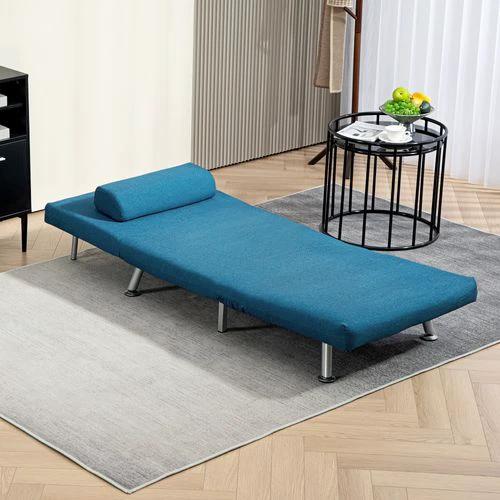 HOMCOM Single Folding 5 Position Convertible Sleeper Chair Sofa Bed by HOMCOM