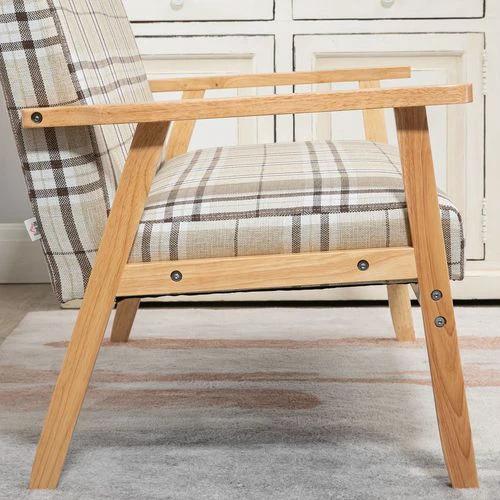 2 Seater Sofa with Rubber Wood Frame Linen Fabric Love Seat Small Couch by HOMCOM