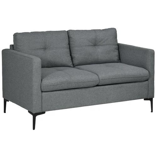 HOMCOM HOMCOM Modern Loveseat Sofa Upholstered 2 Seater Settee for Living Room Bedroom - Sofa