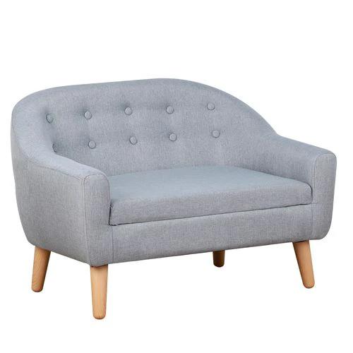 Kids Mini Sofa Children Armchair Seating Chair Bedroom Playroom Furniture Grey by HOMCOM
