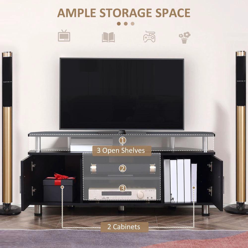 TV Unit Cabinet with Storage Shelves and Cupboard Entertainment Center by HOMCOM