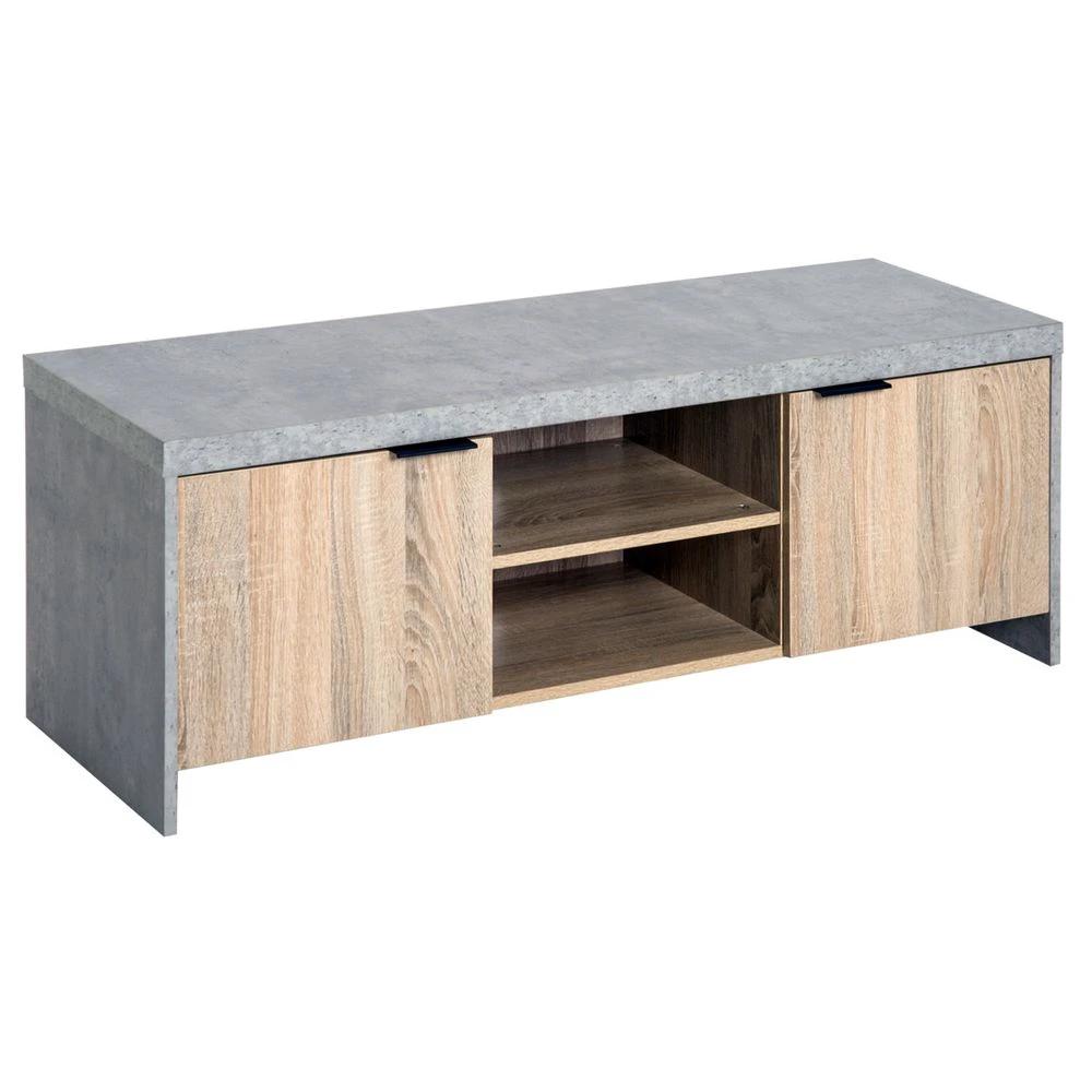 Wooden TV Stand Cabinet Home Media Center DVD CD Storage Unit Grey by HOMCOM