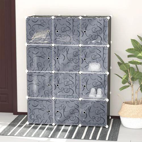 HOMCOM DIY Wardrobe Portable Interlocking Plastic Modular Closet Cube - Uncategorized Wardrobe