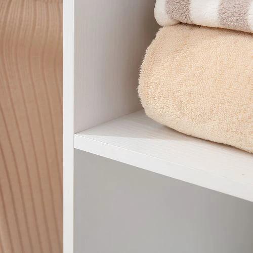 HOMCOM Mobile Double Open Wardrobe w/ Clothes Hanging Rail Colthing White - Wardrobe