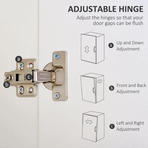 HOMCOM Particle Board 2-Drawer Wardrobe White/Oak - Uncategorized Wardrobe
