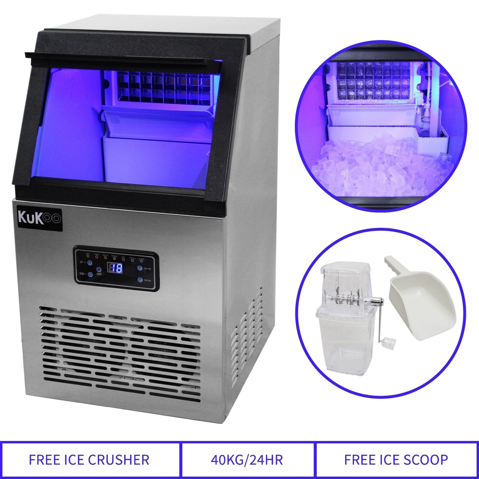 KuKoo Commercial Ice Machine by Monster Shop