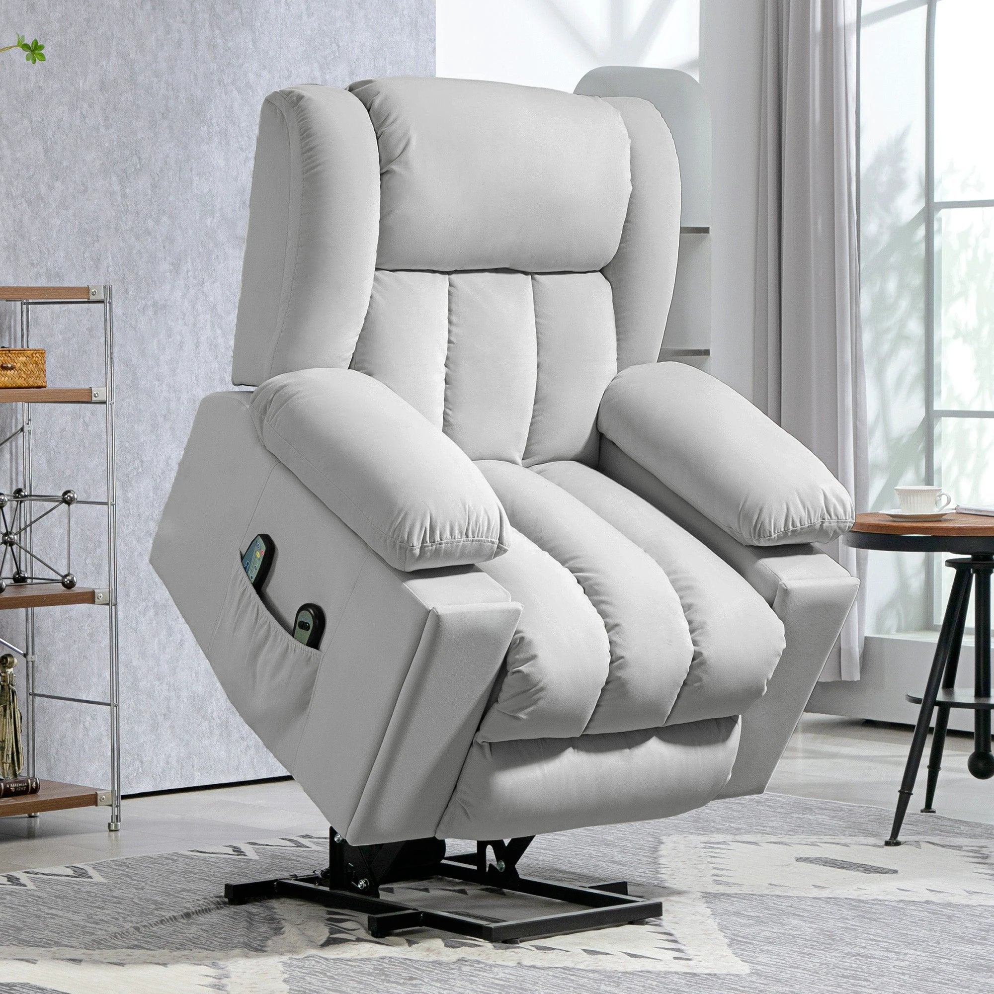 HOMCOM Power Lift Recliner Chair with Vibration Massage, USB - Recliner