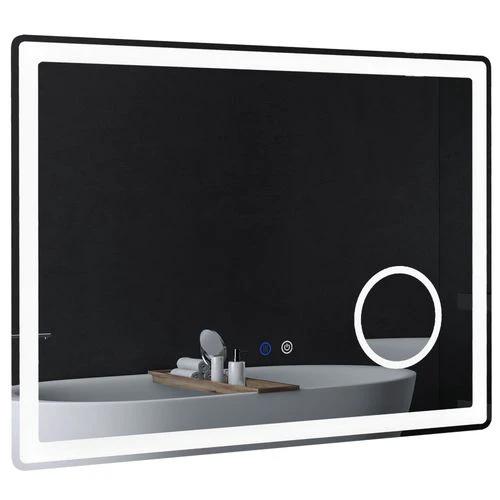 kleankin kleankin LED Lighted Bathroom Mirror with 3X Magnifying Mirror, Anti-Fog - Uncategorized Bathroom Lights