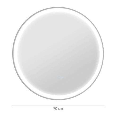 kleankin Dimmable Bathroom Mirror with LED Lights, 3 Colours, Defogging Film by kleankin