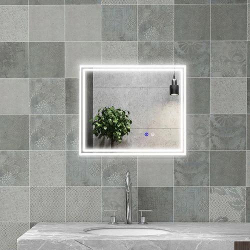 kleankin kleankin Dimmable Bathroom Mirror with LED Lights, 3 Colours, Defogging Film - Mirror