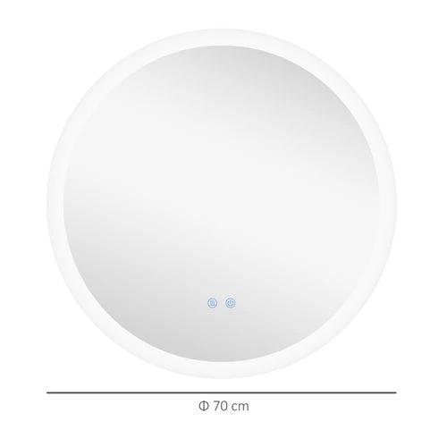 kleankin Illuminated Bathroom Mirror with LED Lights, 3 Colours, Defogging Film by kleankin