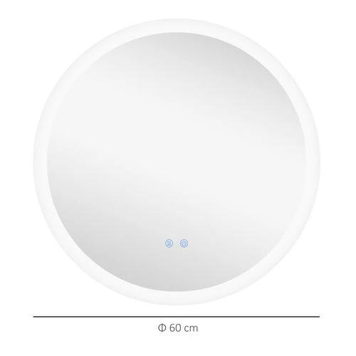 kleankin Illuminated Bathroom Mirror with LED Lights, 3 Colours, Defogging Film by kleankin