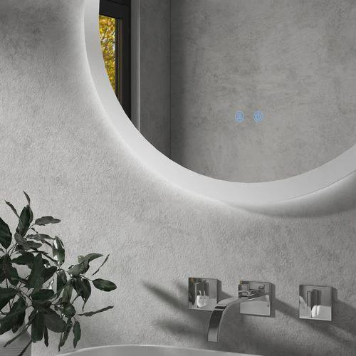 kleankin Illuminated Bathroom Mirror with LED Lights, 3 Colours, Defogging Film by kleankin