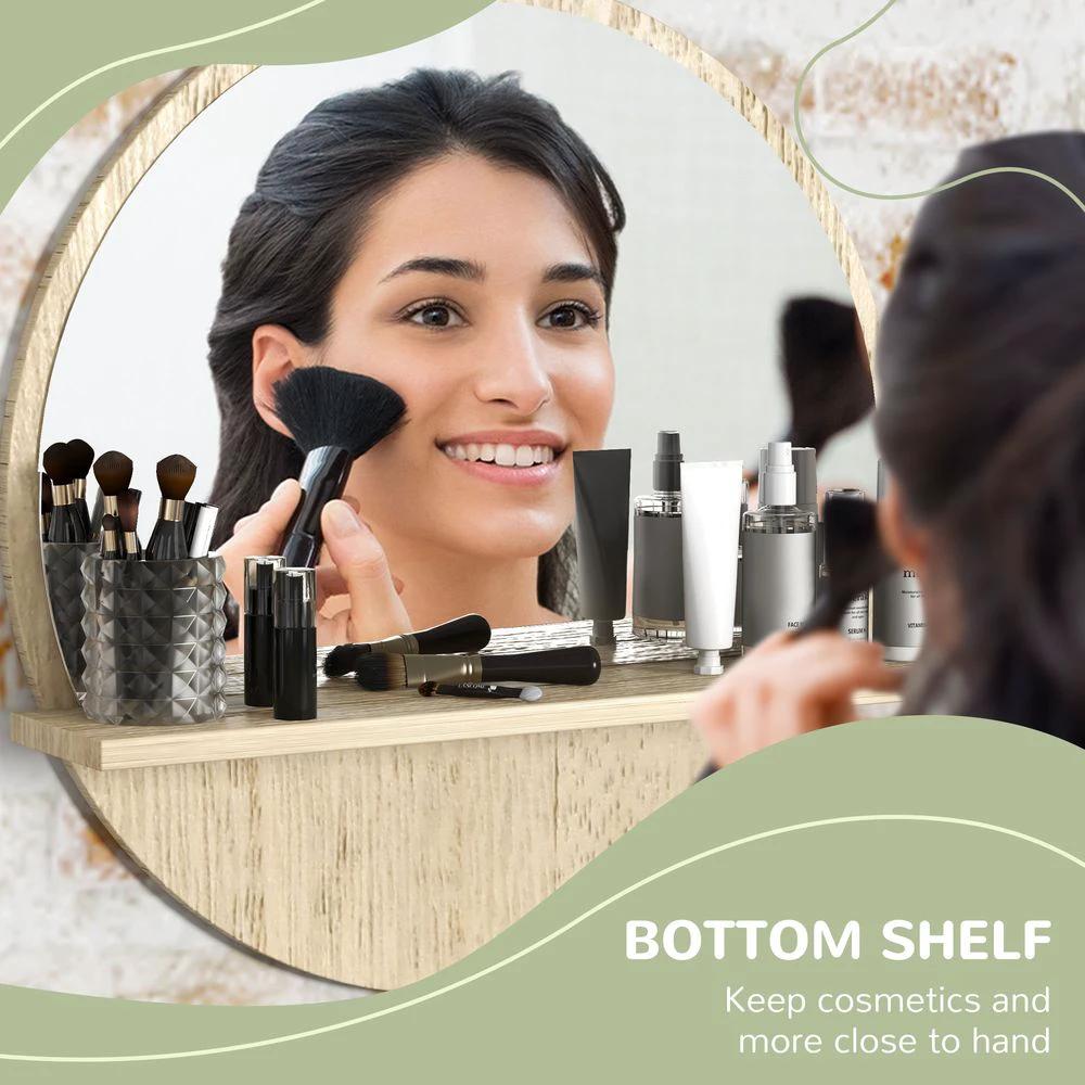 kleankin kleankin Wall Mounted Bathroom Mirror Framed Makeup Mirror for Home Decoration - Mirror