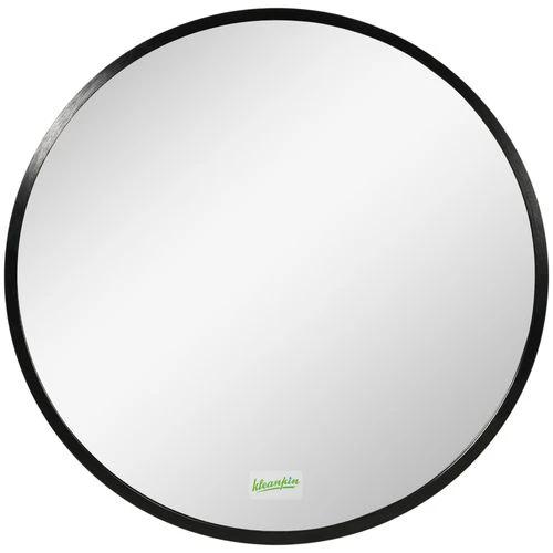 kleankin Modern Wall-mounted Vanity Mirror for Bedroom Bathroom Washroom, Black, 40x40cm - Mirror