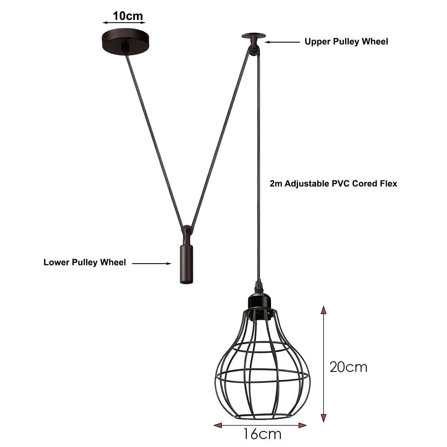 Ledsone Hanging Pendant Lamp Retro Industrial Vintage Light - Pendant Lights
